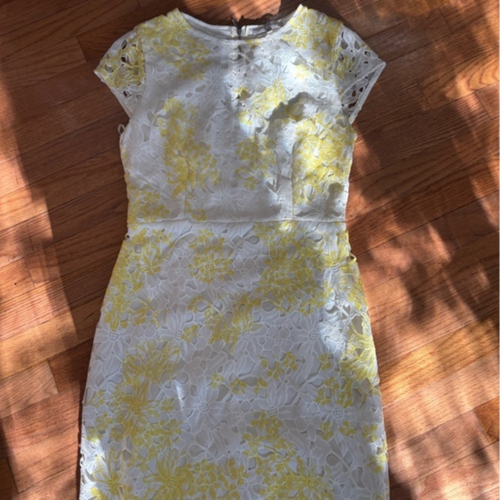 Lace Easter Yellow and White Floral Lace Maxi Dress from Ireland - Picture 1 of 4